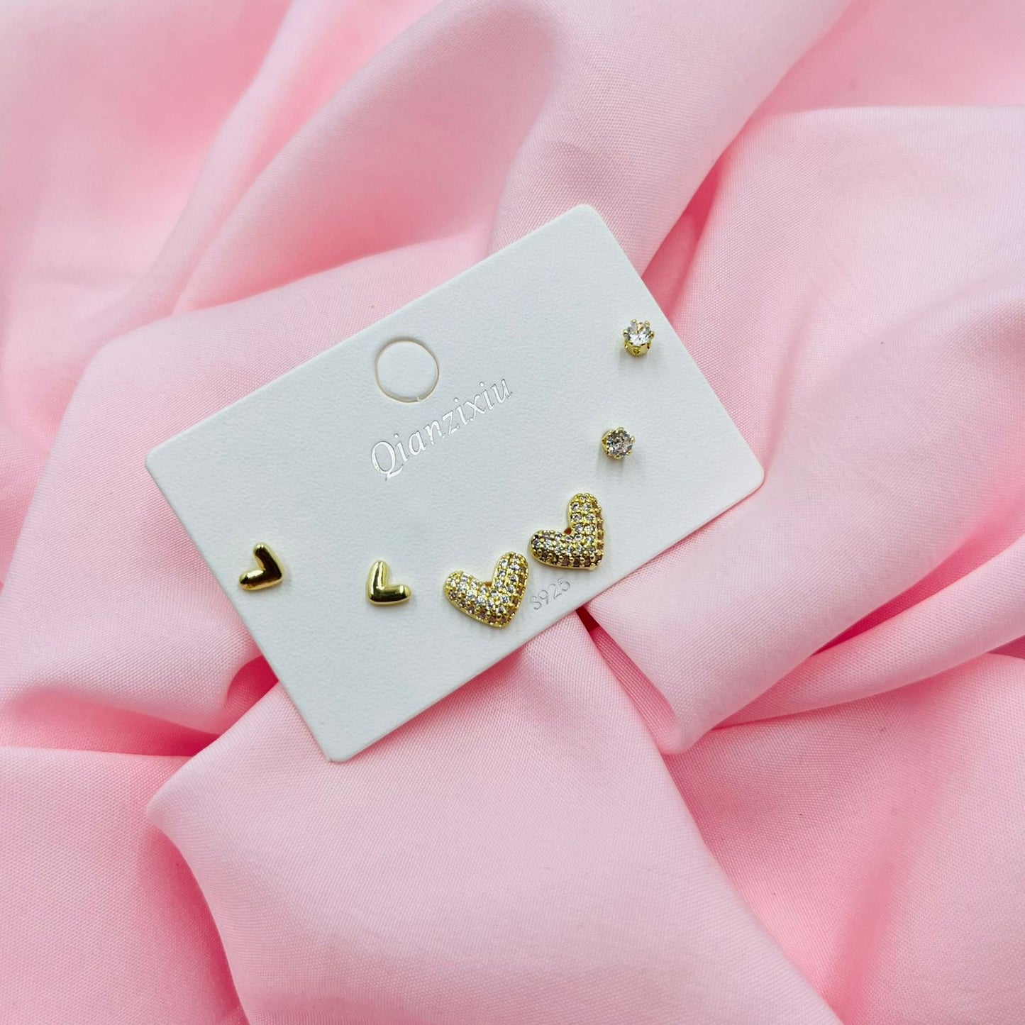Golden Heart Combo Earrings