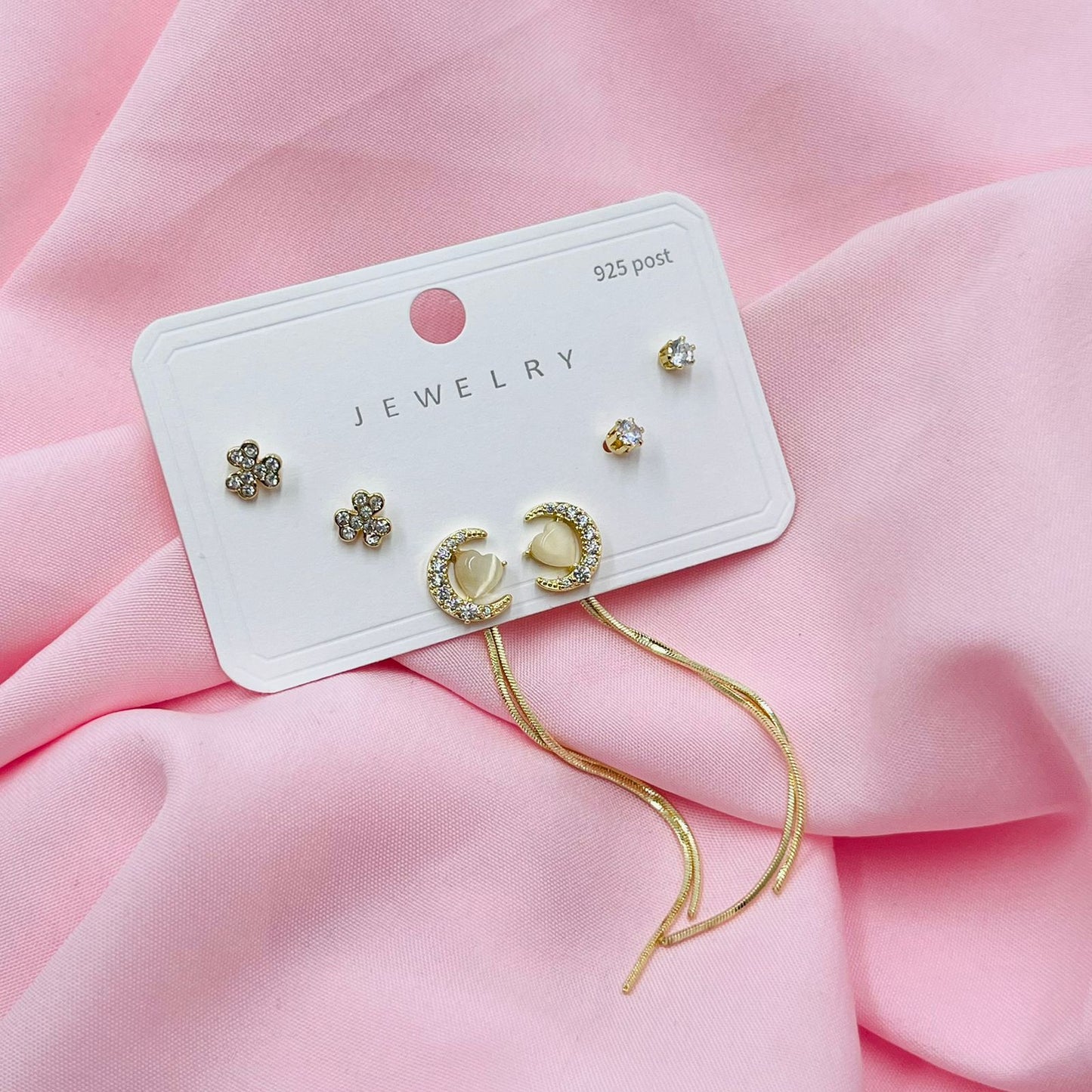 Sparkling Style Combo Earrings