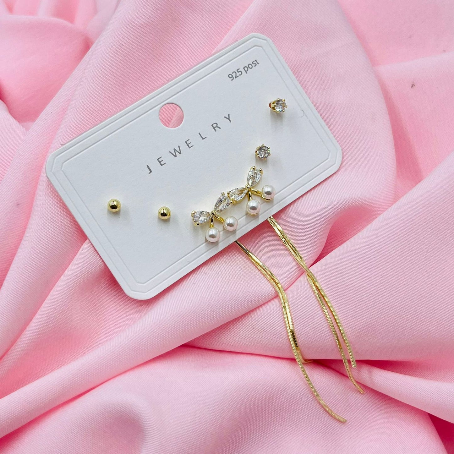 Pearl & Shine Combo Earrings