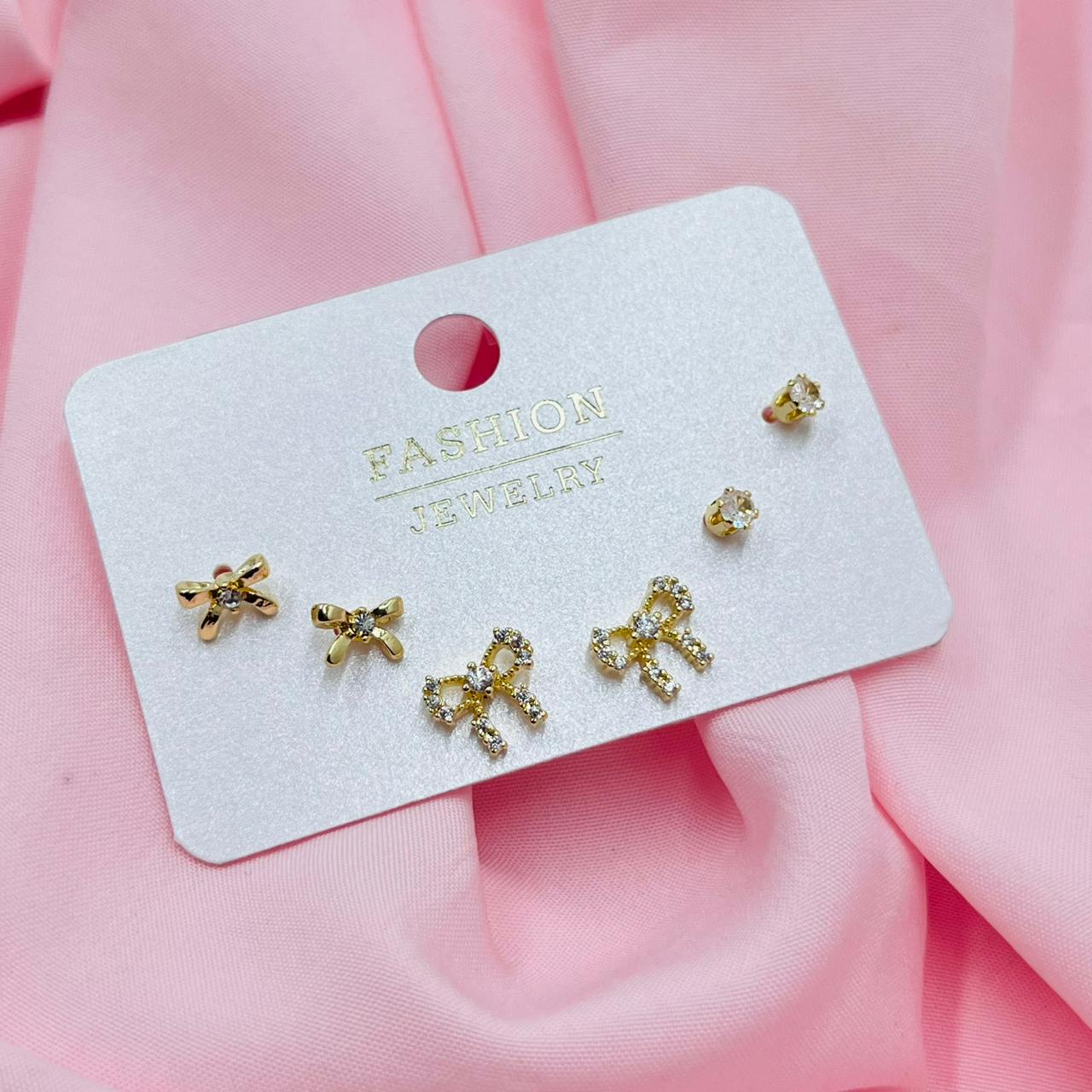 Crystal Crown Combo Earrings