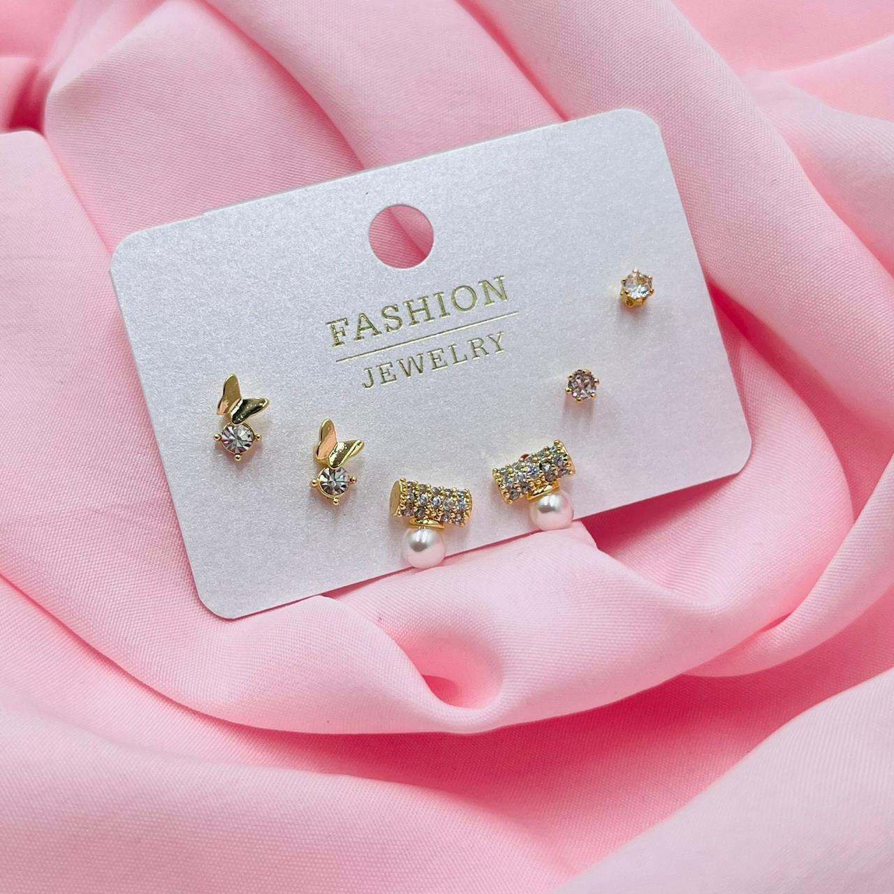 Diamond Whisper Combo Earrings