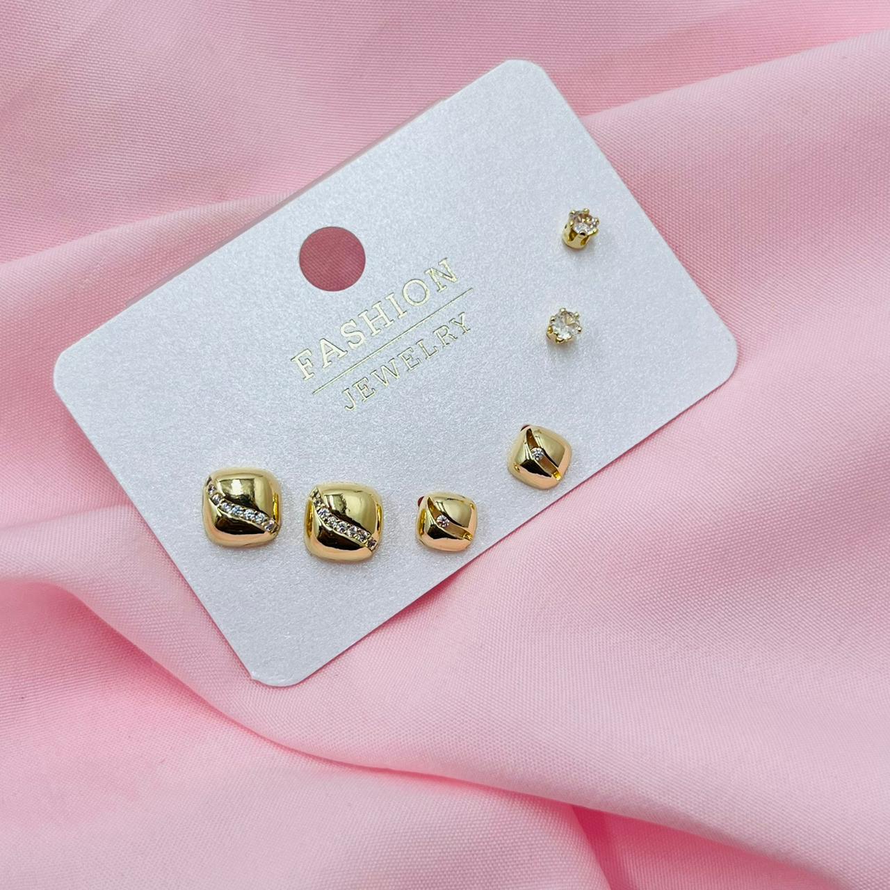 Classic Gold Grace Combo Earrings