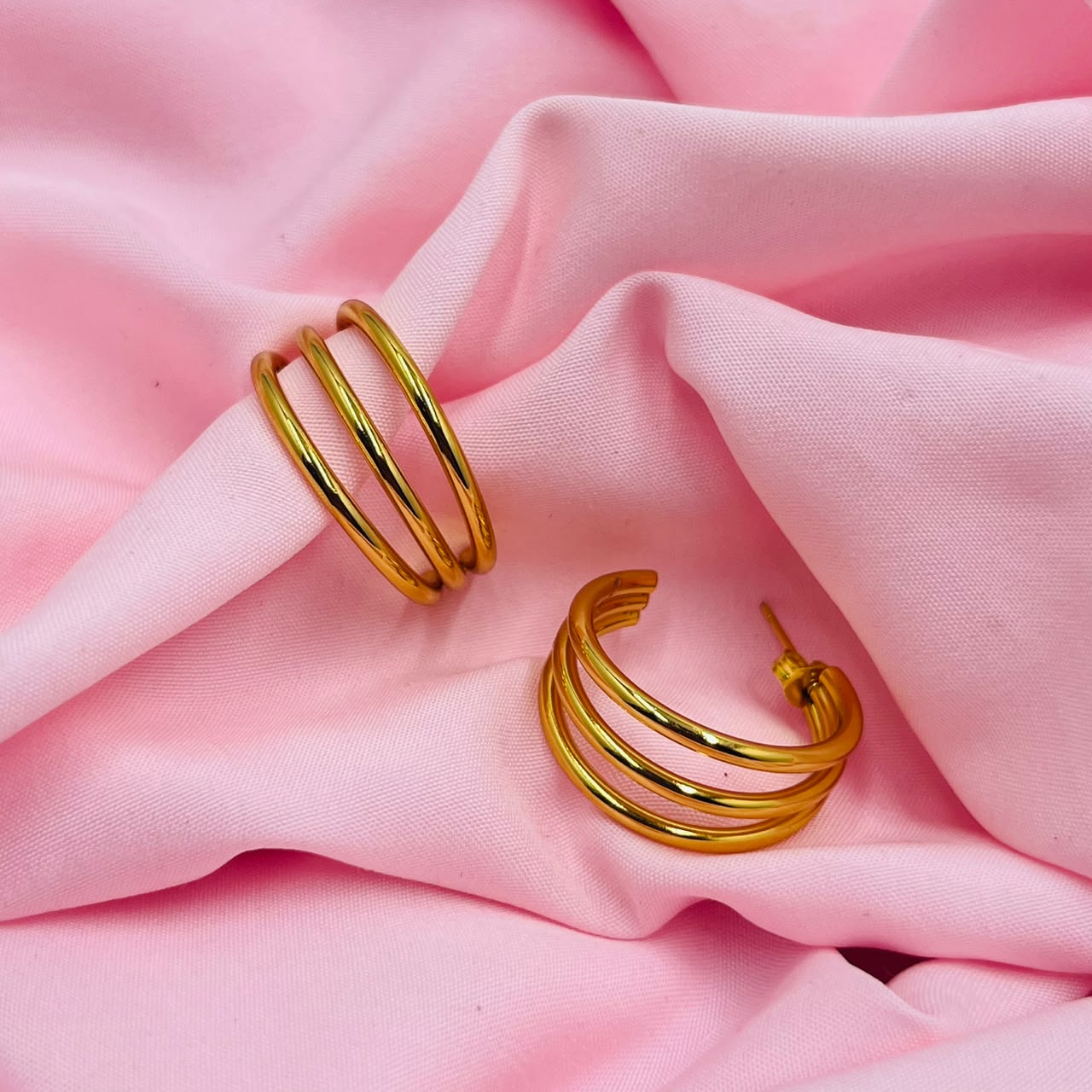 Emerald Hoop Earrings