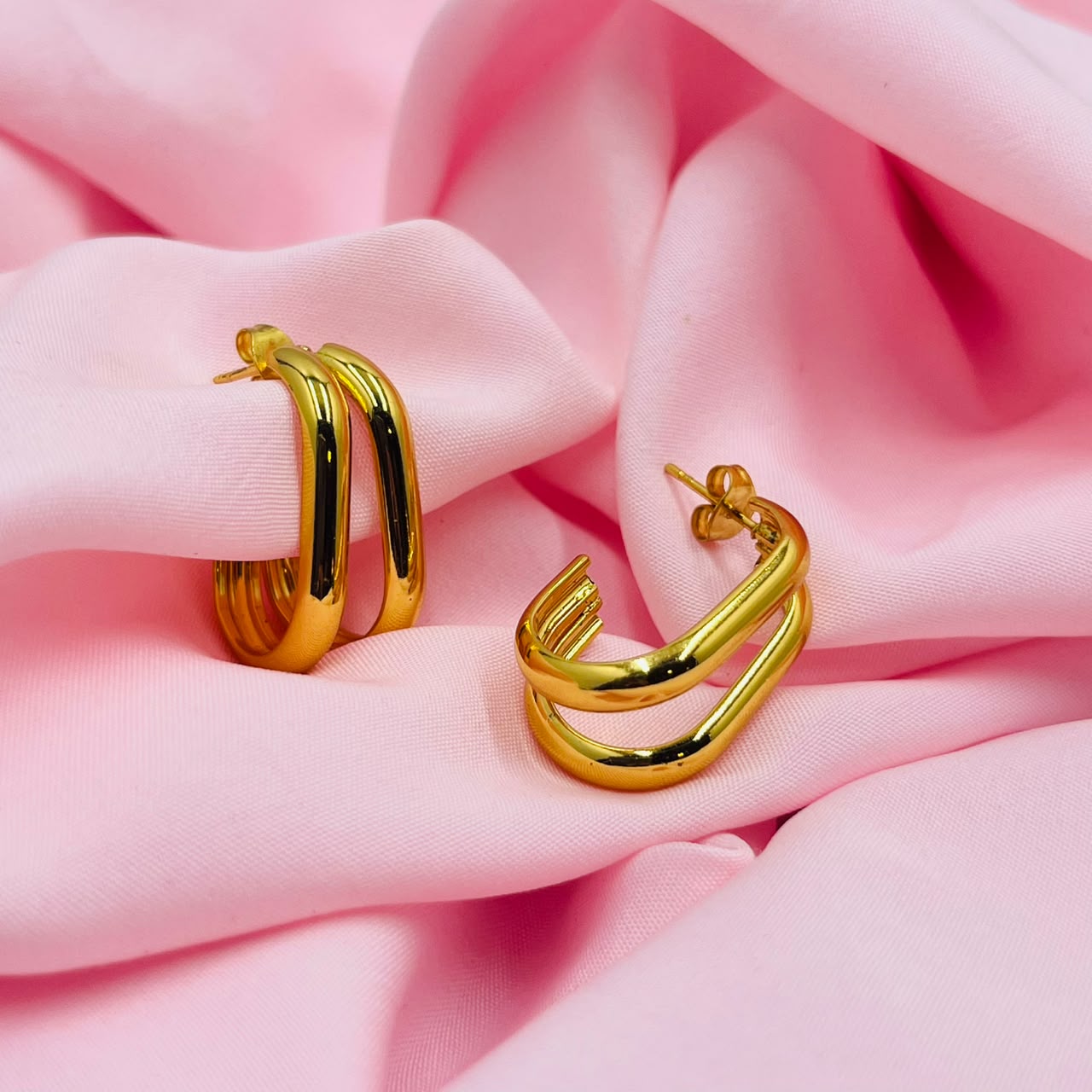 Golden Hoop Earrings