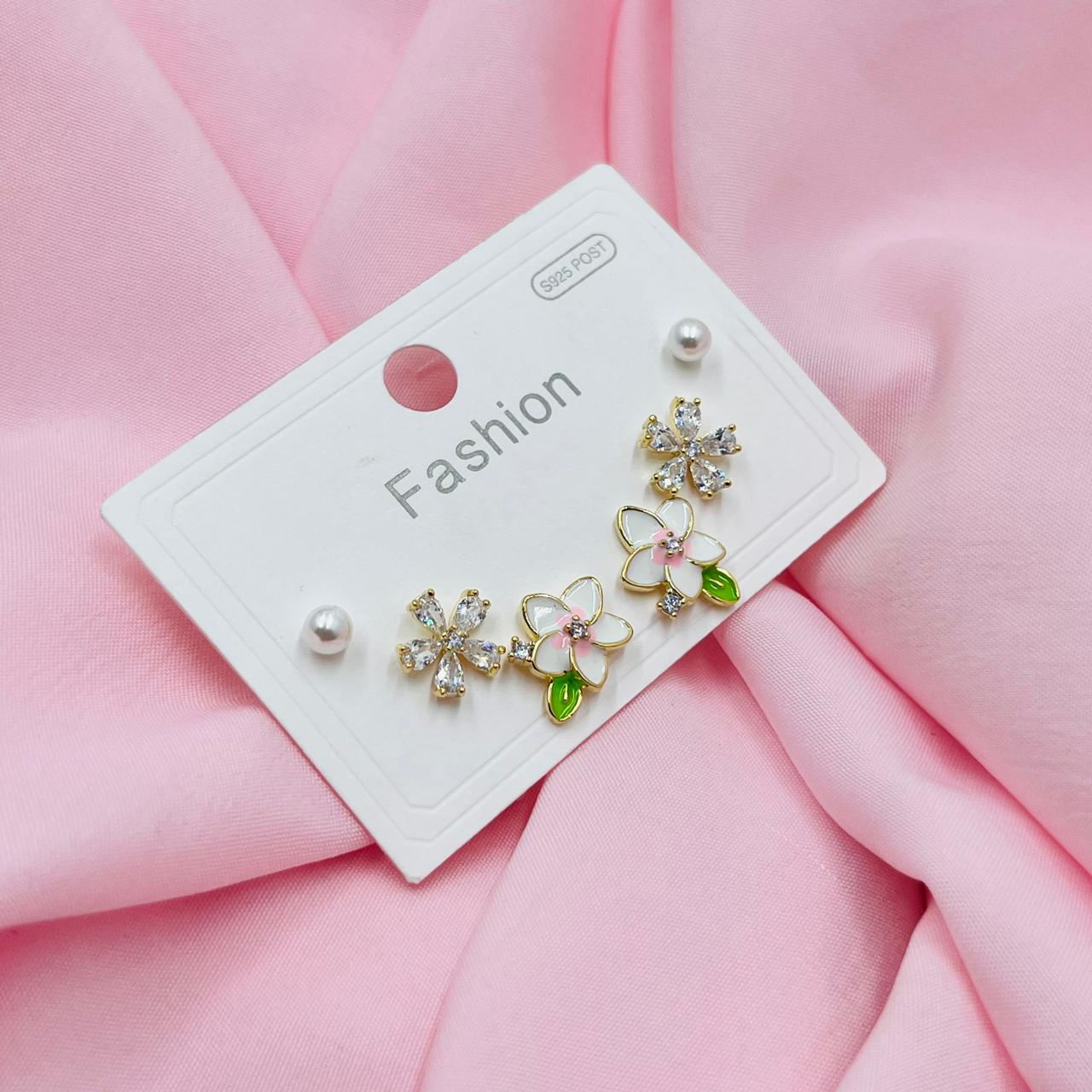 Golden Lily Combo Earrings