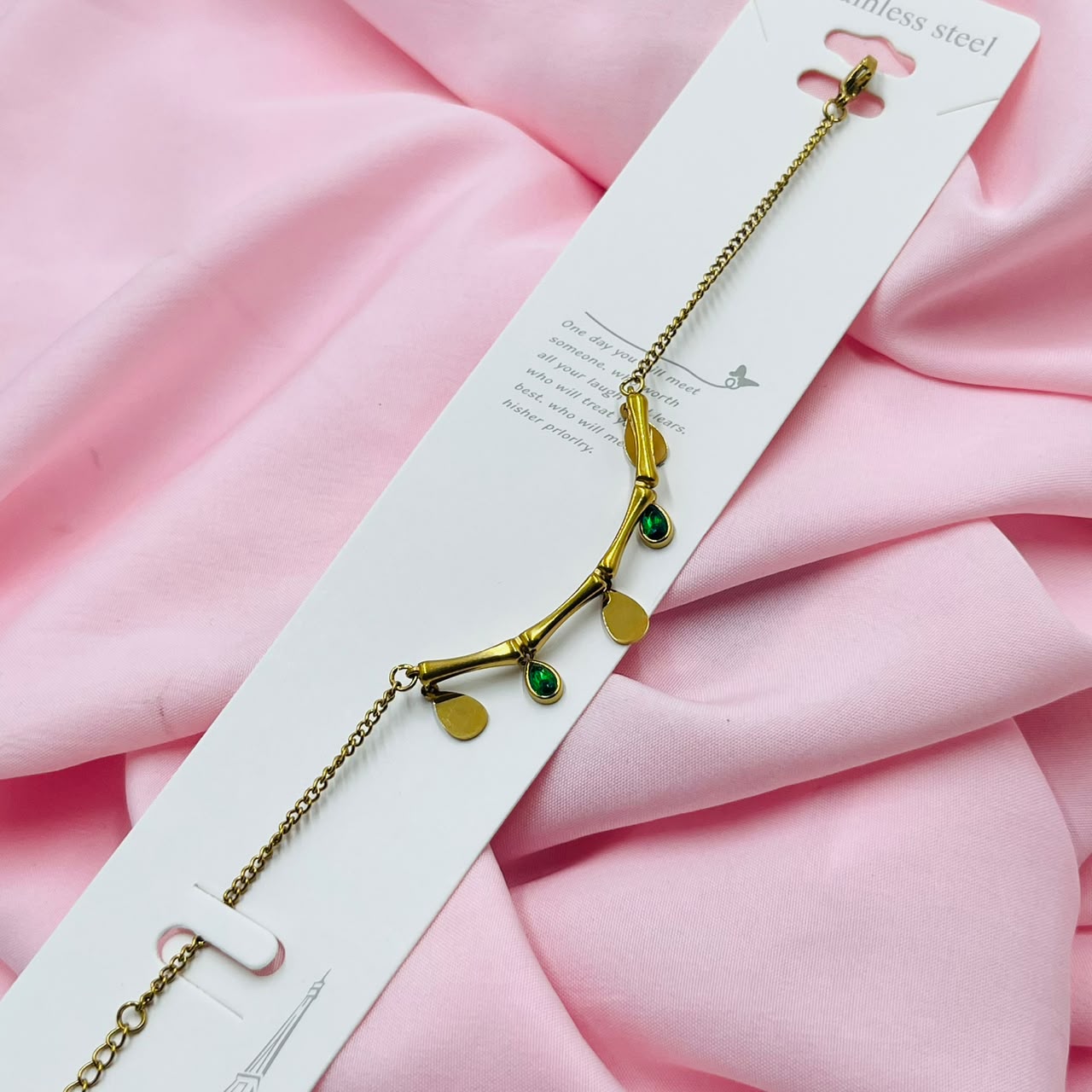 Emerald Drop Bracelet