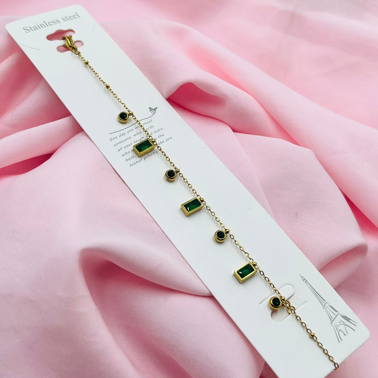 Green Gemstones Bracelet