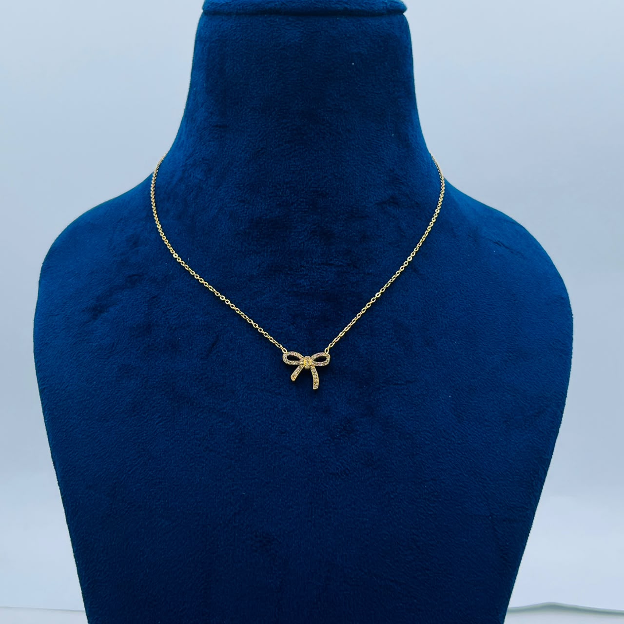 Gold Bow Necklace