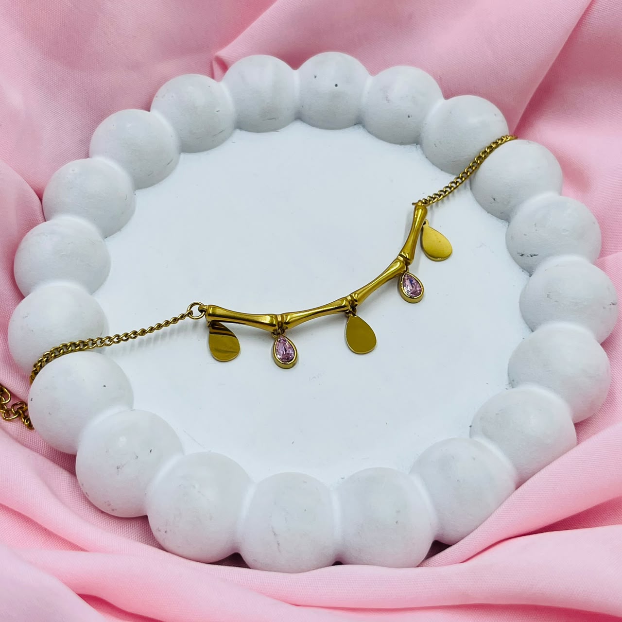 Pink Stone Bracelet