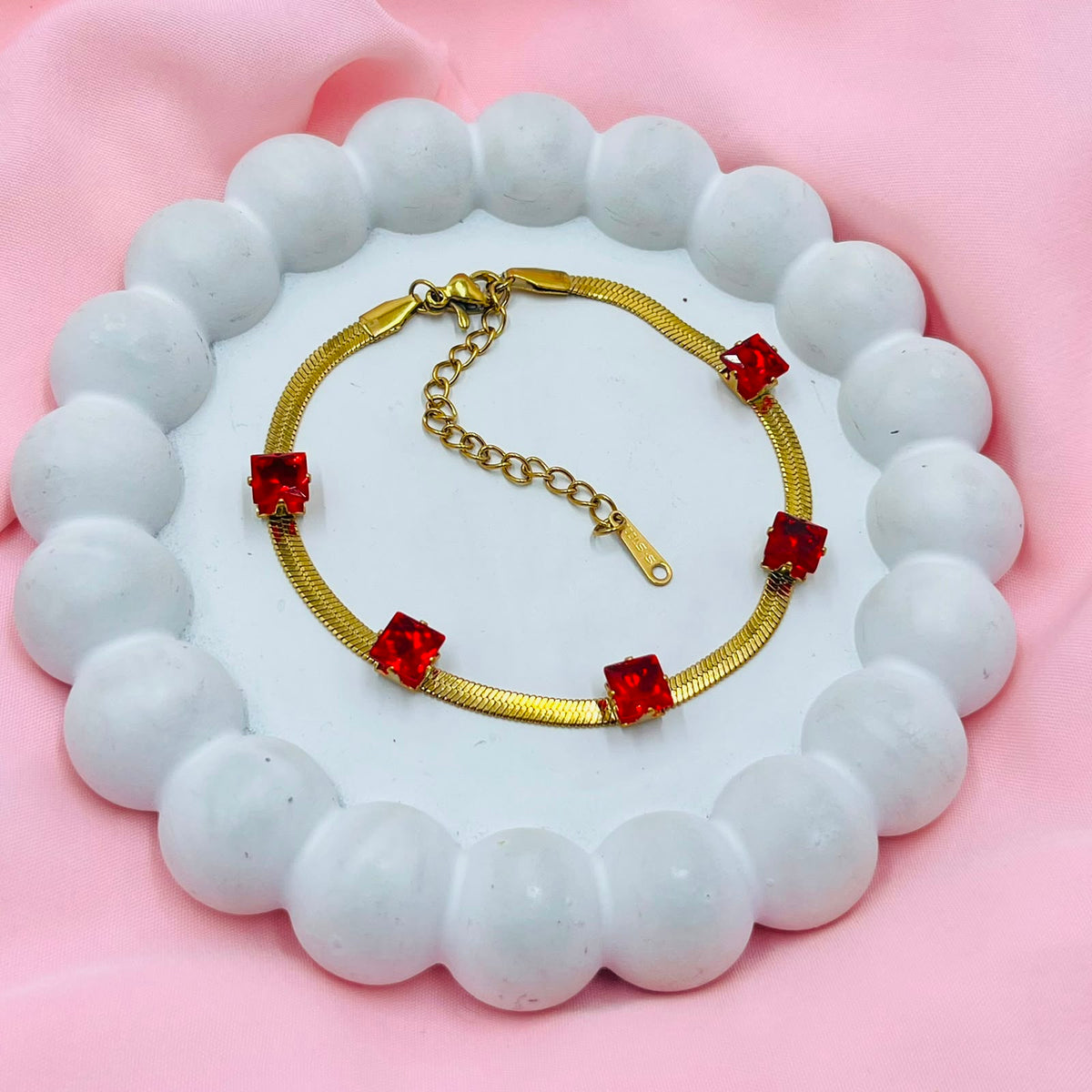 Ruby Line Bracelet