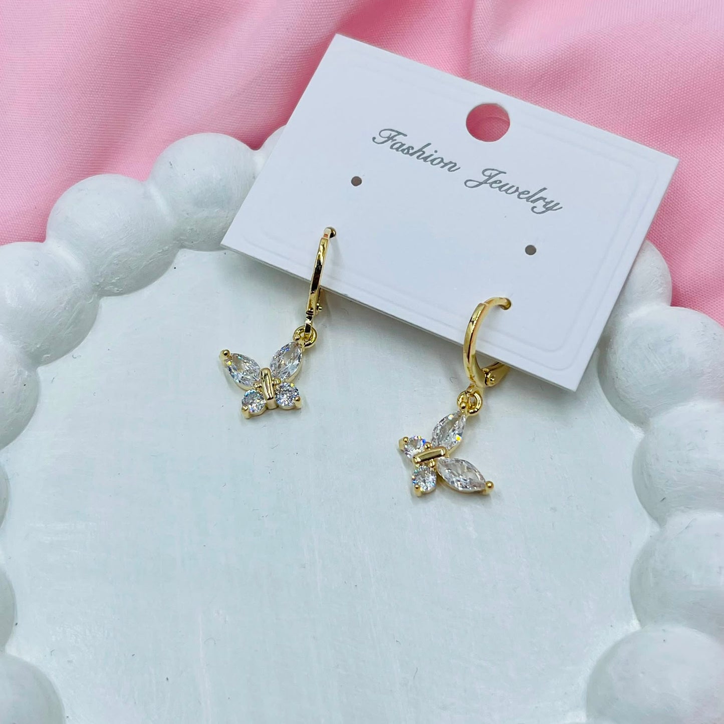 Golden Butterfly Earrings