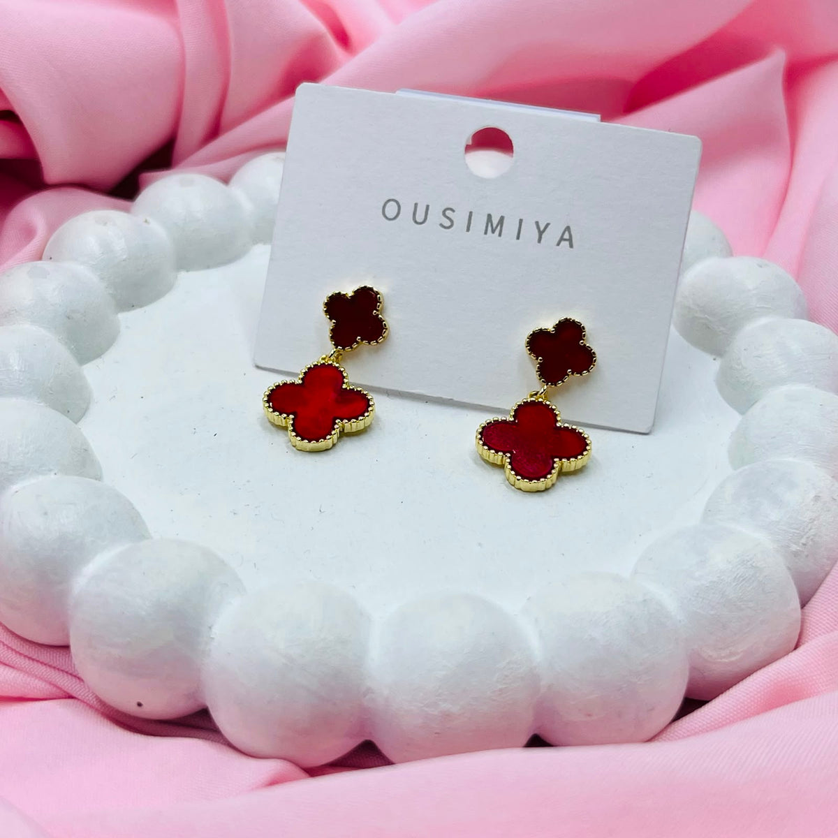 Red Drop Earrings