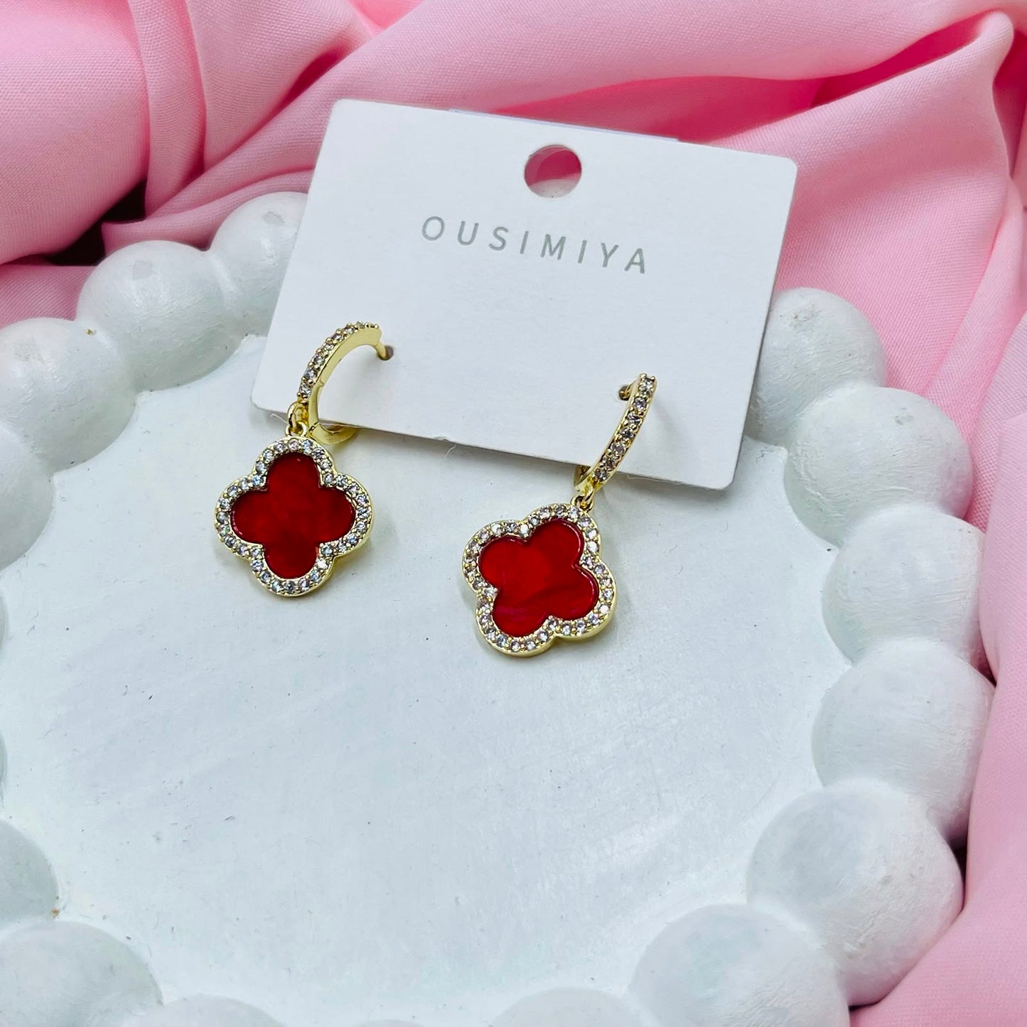 Red Sparkle Earrings