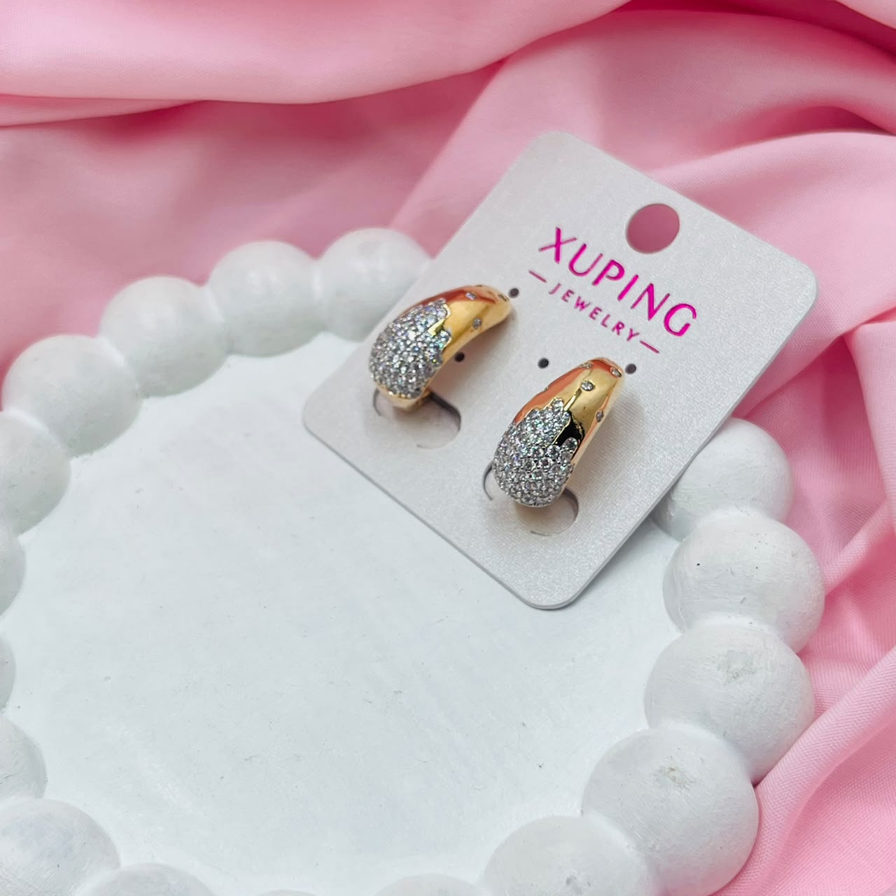 Crystal Hoops Earrings- XUPING