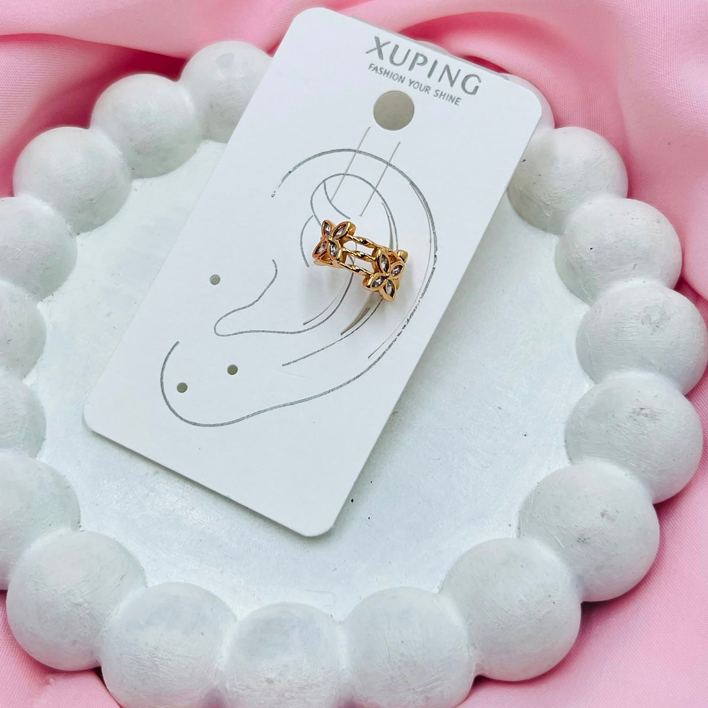Elegant Rose Ear Cuff Earrings - XUPING