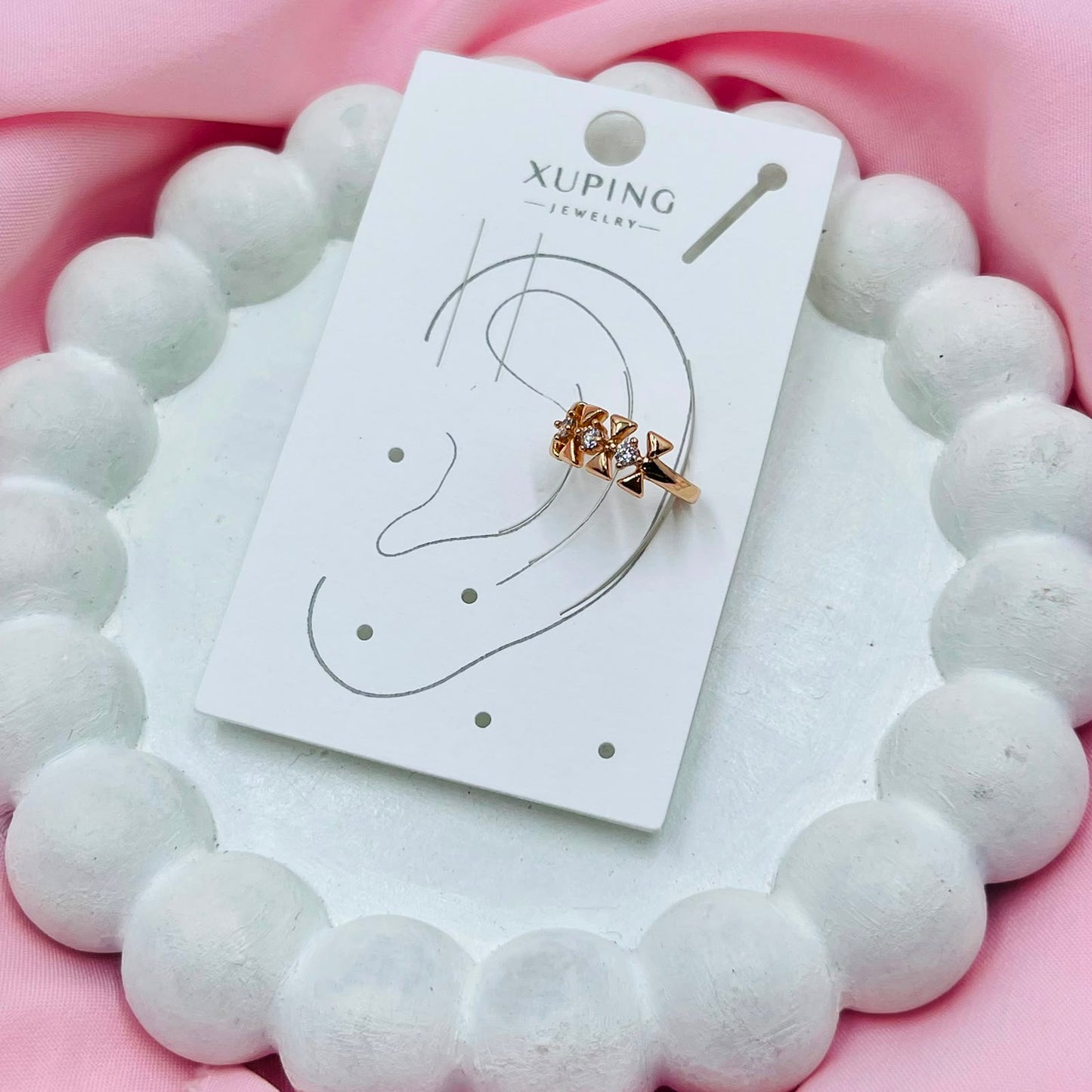 Diamond Leaf Ear Cuff Earrings - XUPING