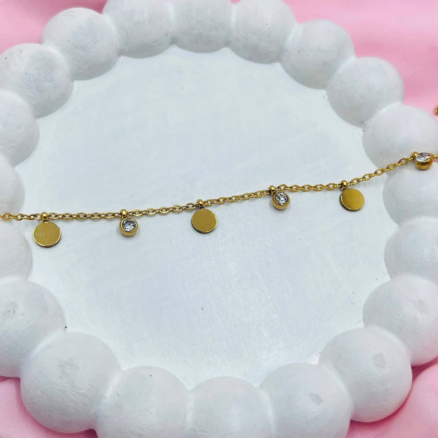 Crystal Greek Charm Bracelet