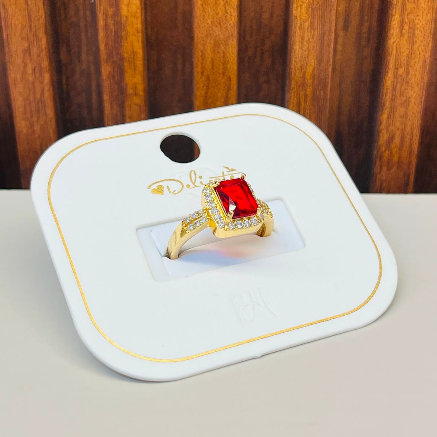 Golden Crystal Ring