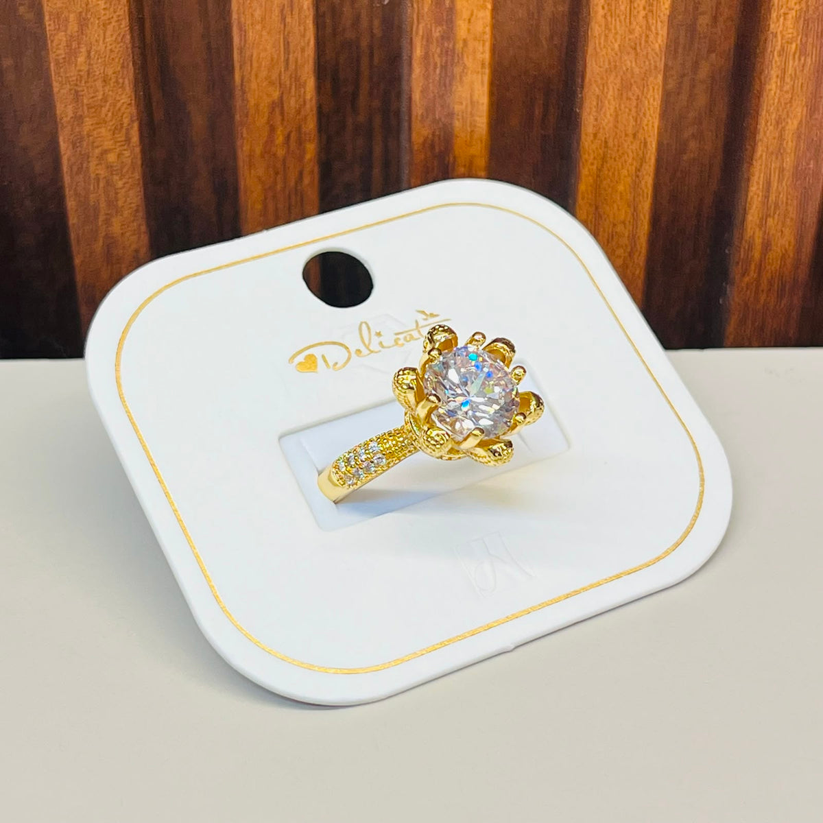 Tiny Halo Stud Ring