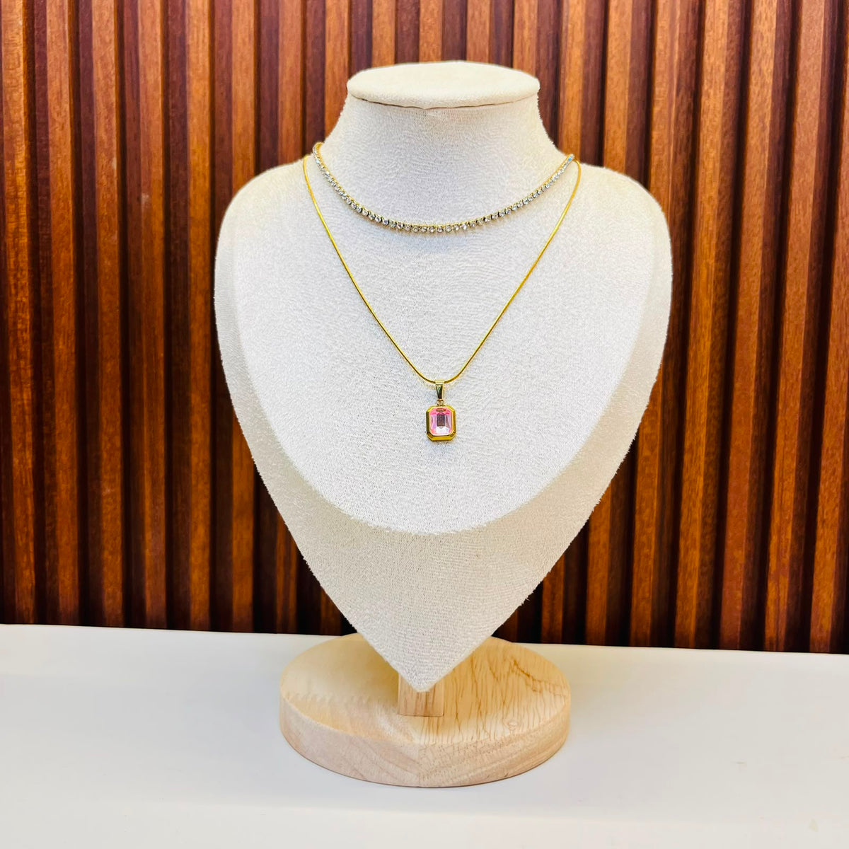Pink Stone Necklace