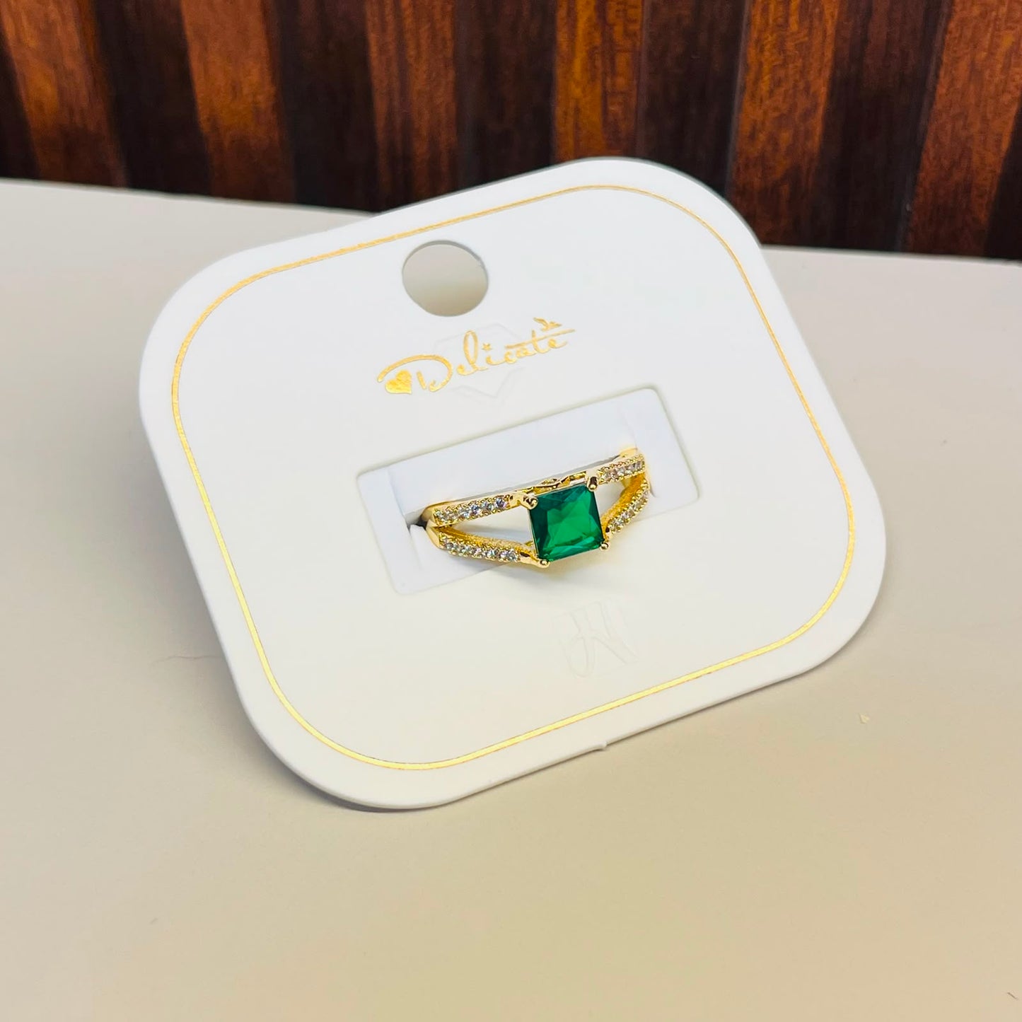 Green Diamond Ring