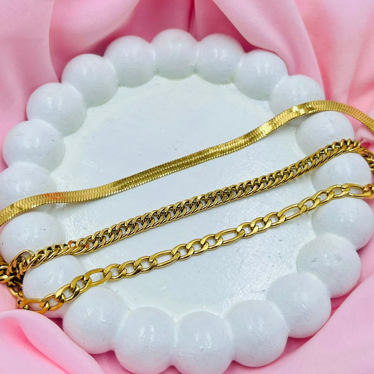 Golden Curb Chain Bracelet