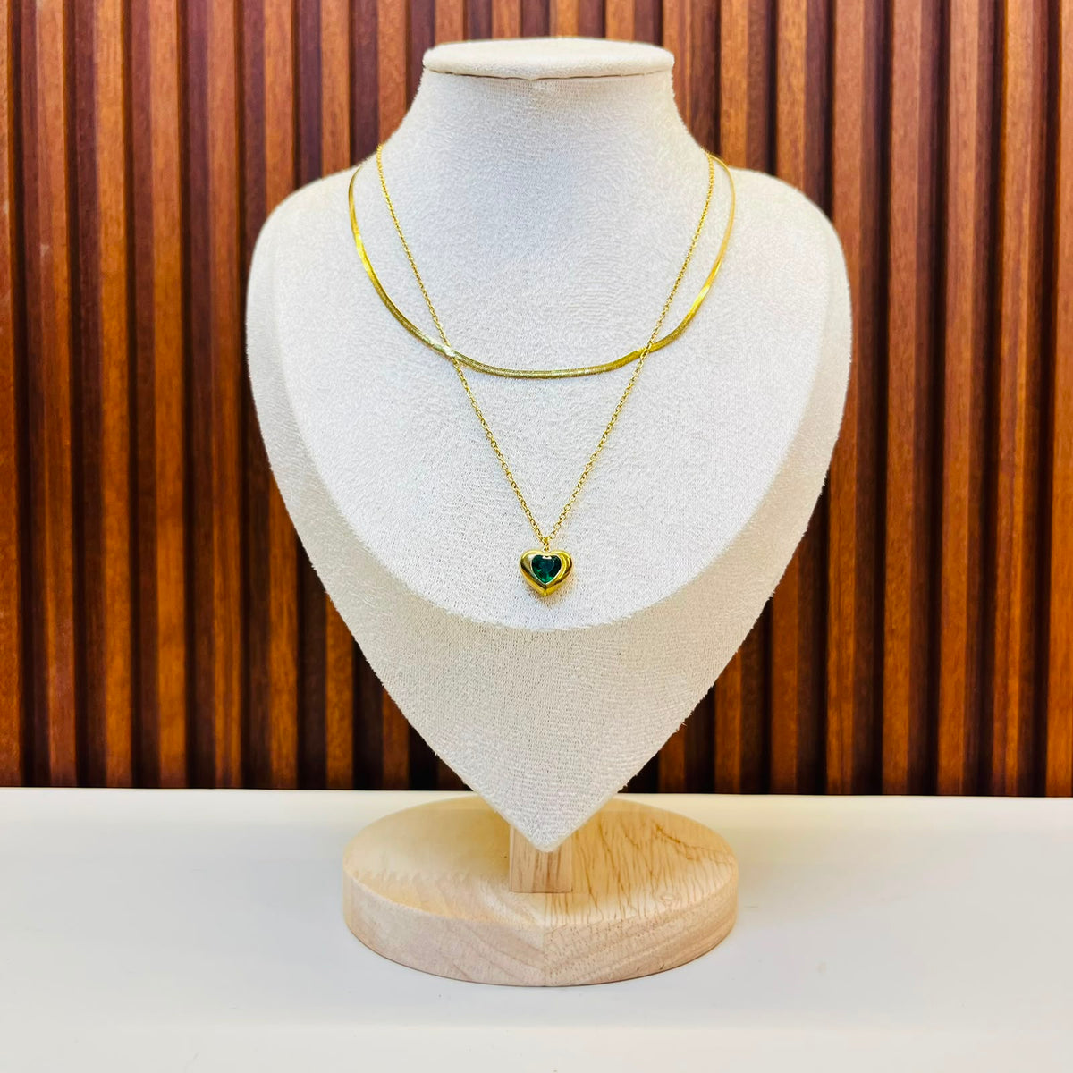 Green Heart Necklace 2
