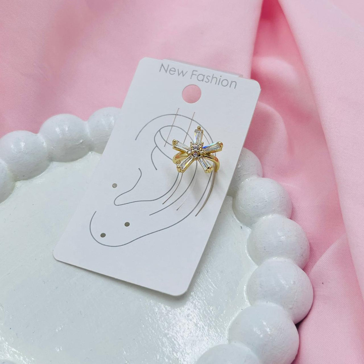 Moonlit Gold Ear Cuff Earring