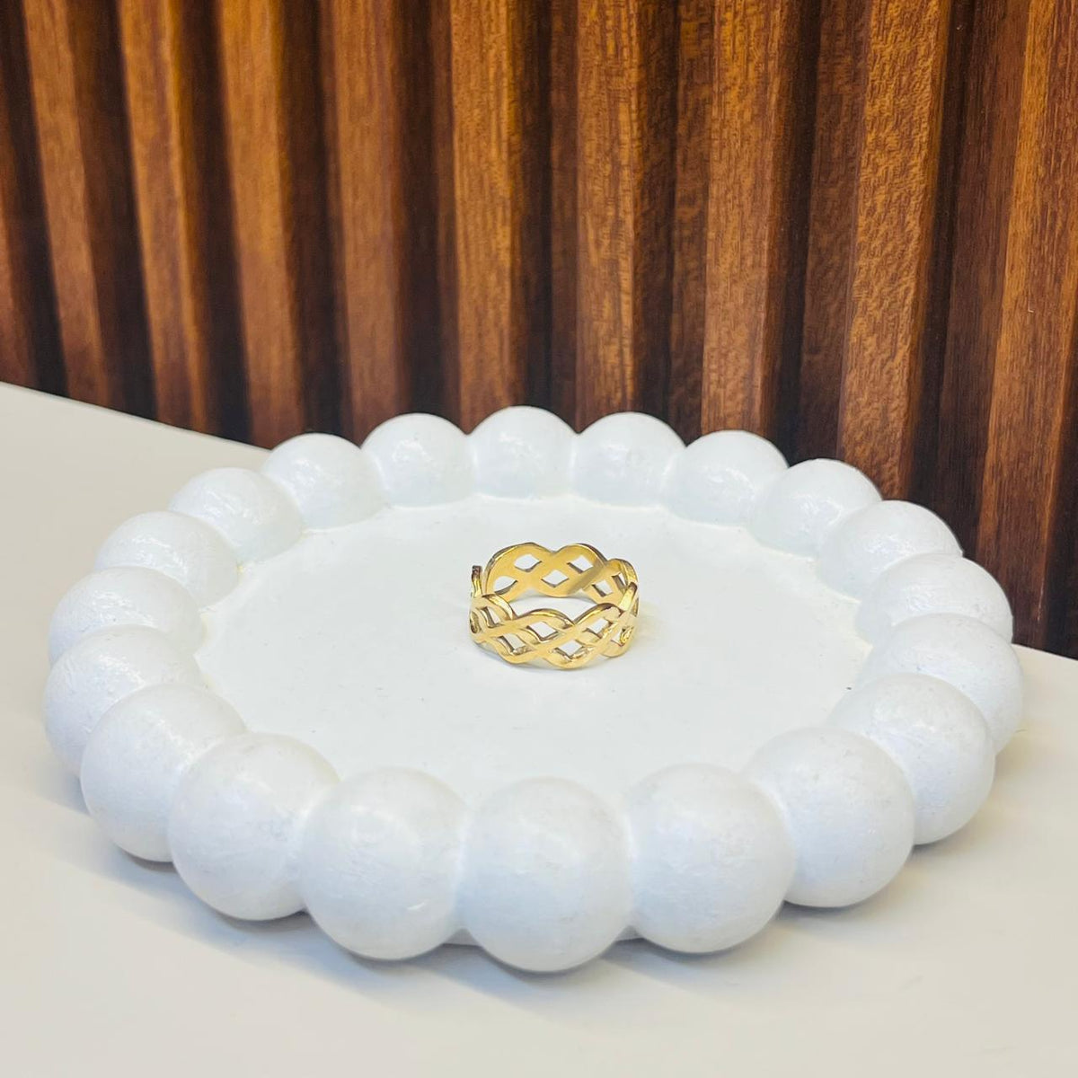 Metallic Wave Ring