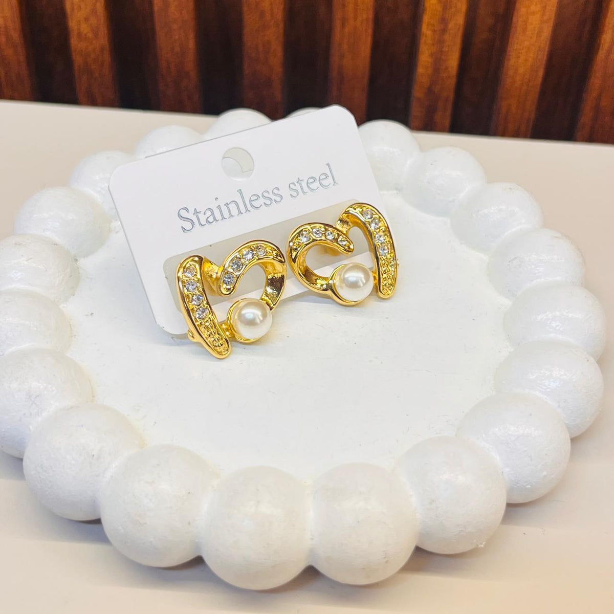 Golden Heartline Earrings