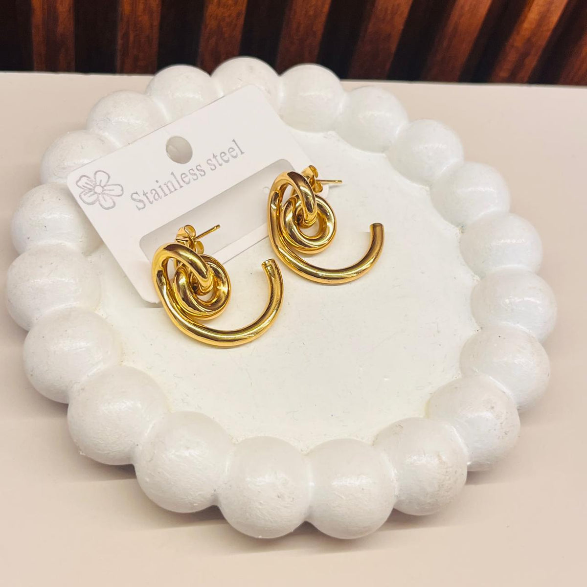 Golden Petal Earrings