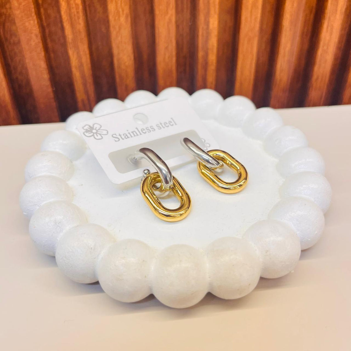 Dual Tone Earrings