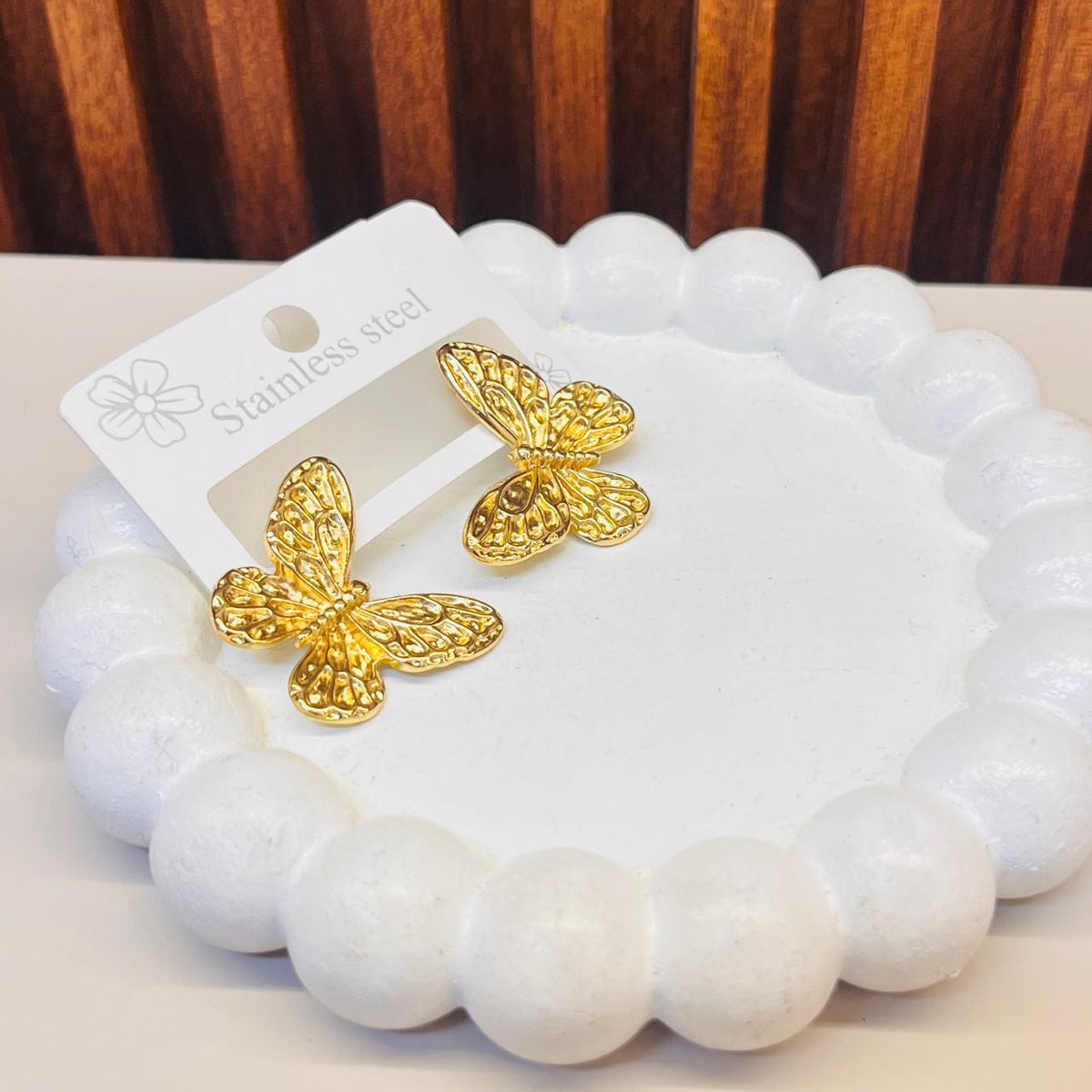 Gold Butterfly Earrings