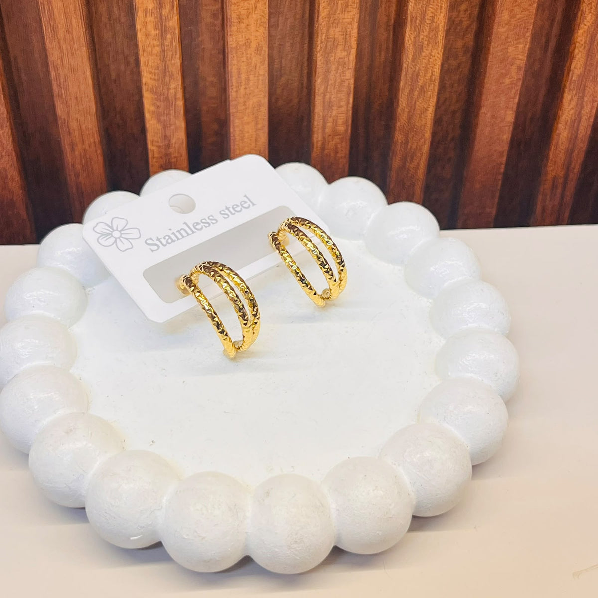 Textured Hoop Earrings