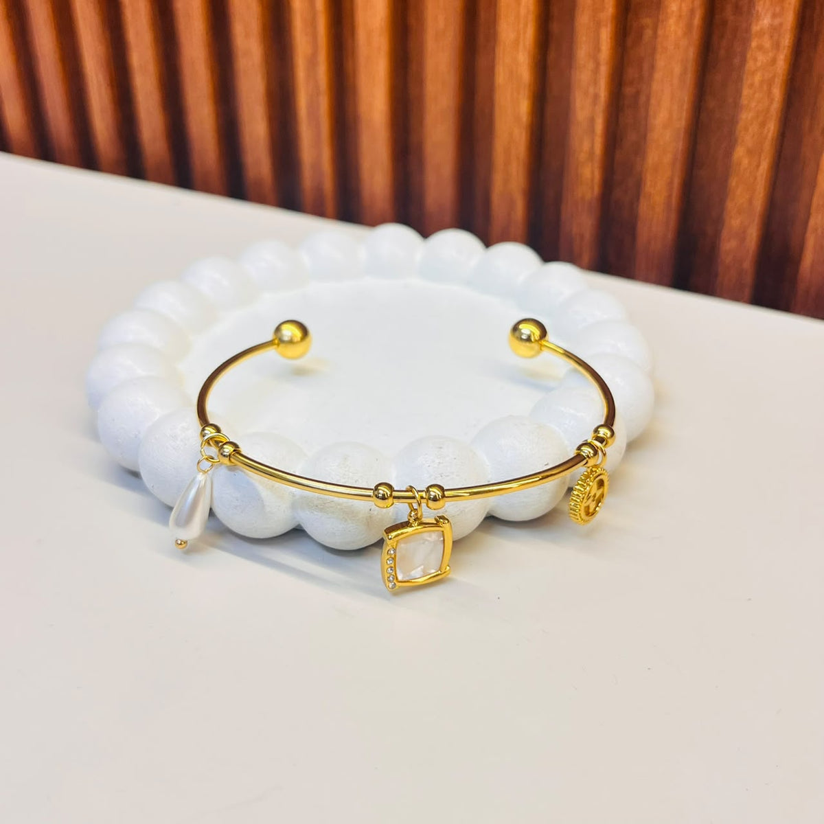 Golden Queen Charm Bracelet
