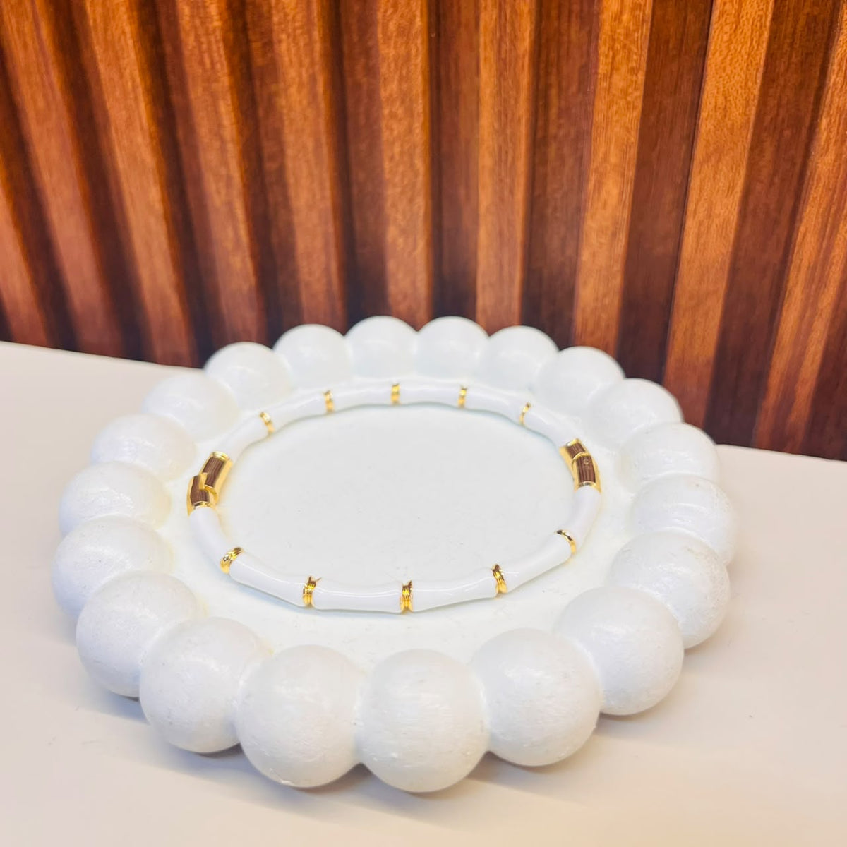 White Bamboo Bracelet