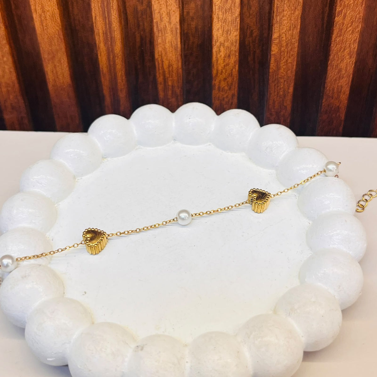 Heart Pearl Bracelet