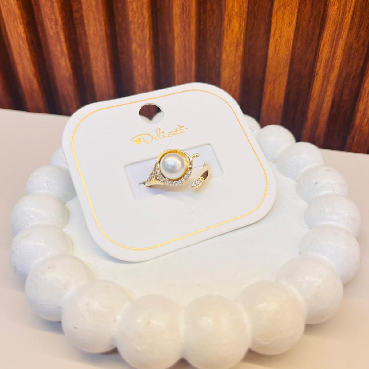 Golden Pearl Ring