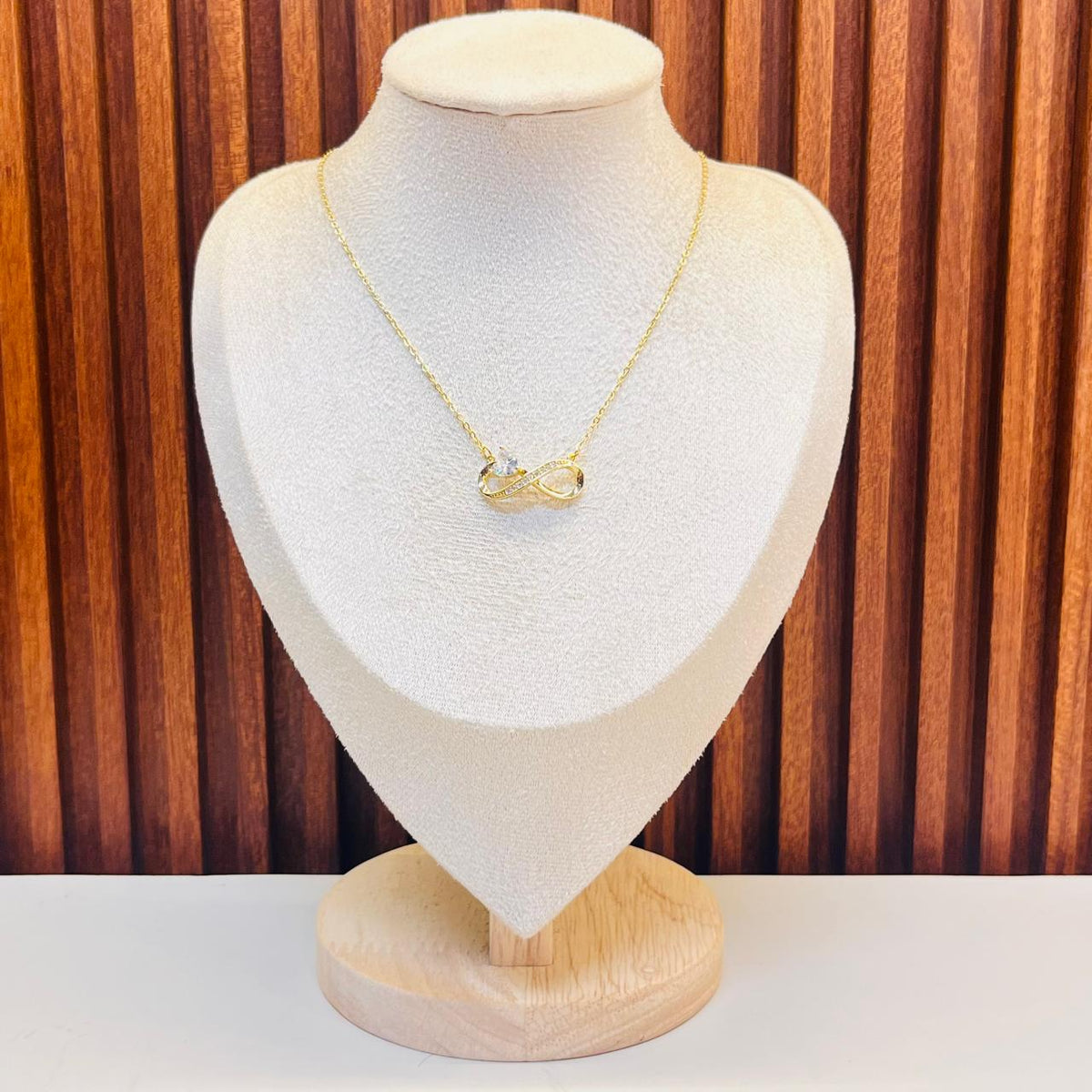 Infinity With Heart Necklace
