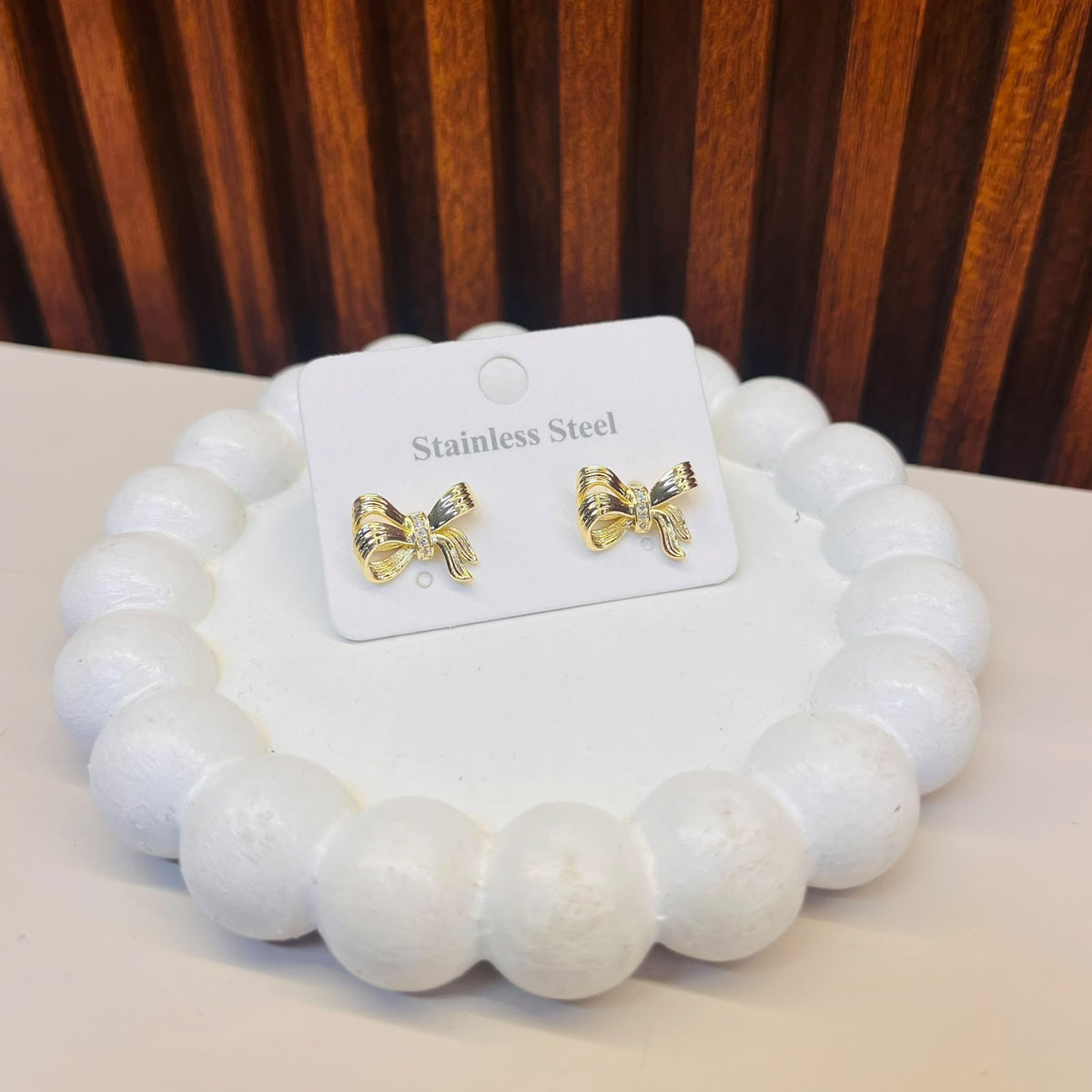 Golden Bow Earrings