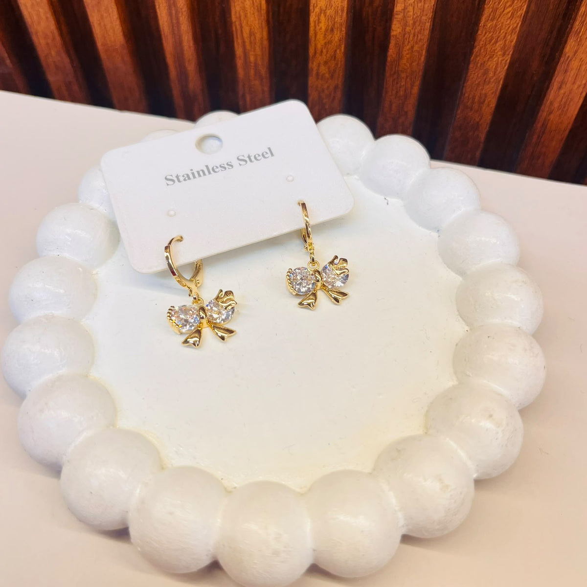 Golden Bow Earrings