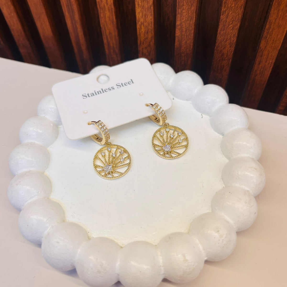 Sunburst Filigree Dangle Earrings