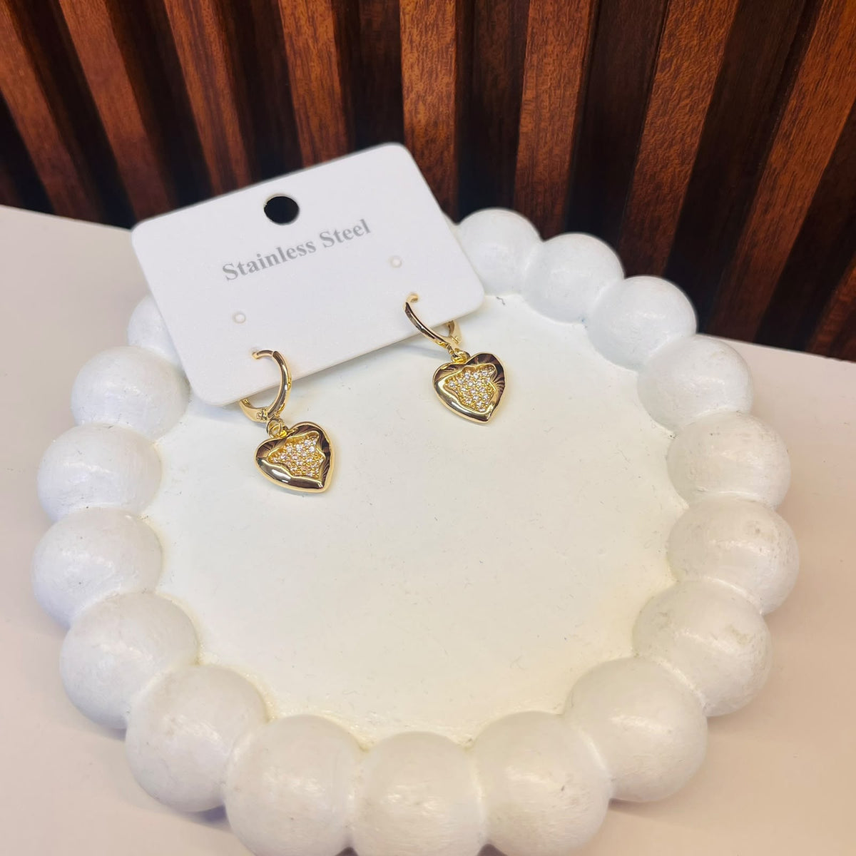 Gold Heart Earrings