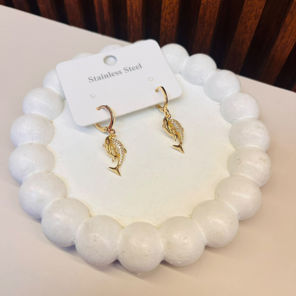 Small Fish Charm Earrings