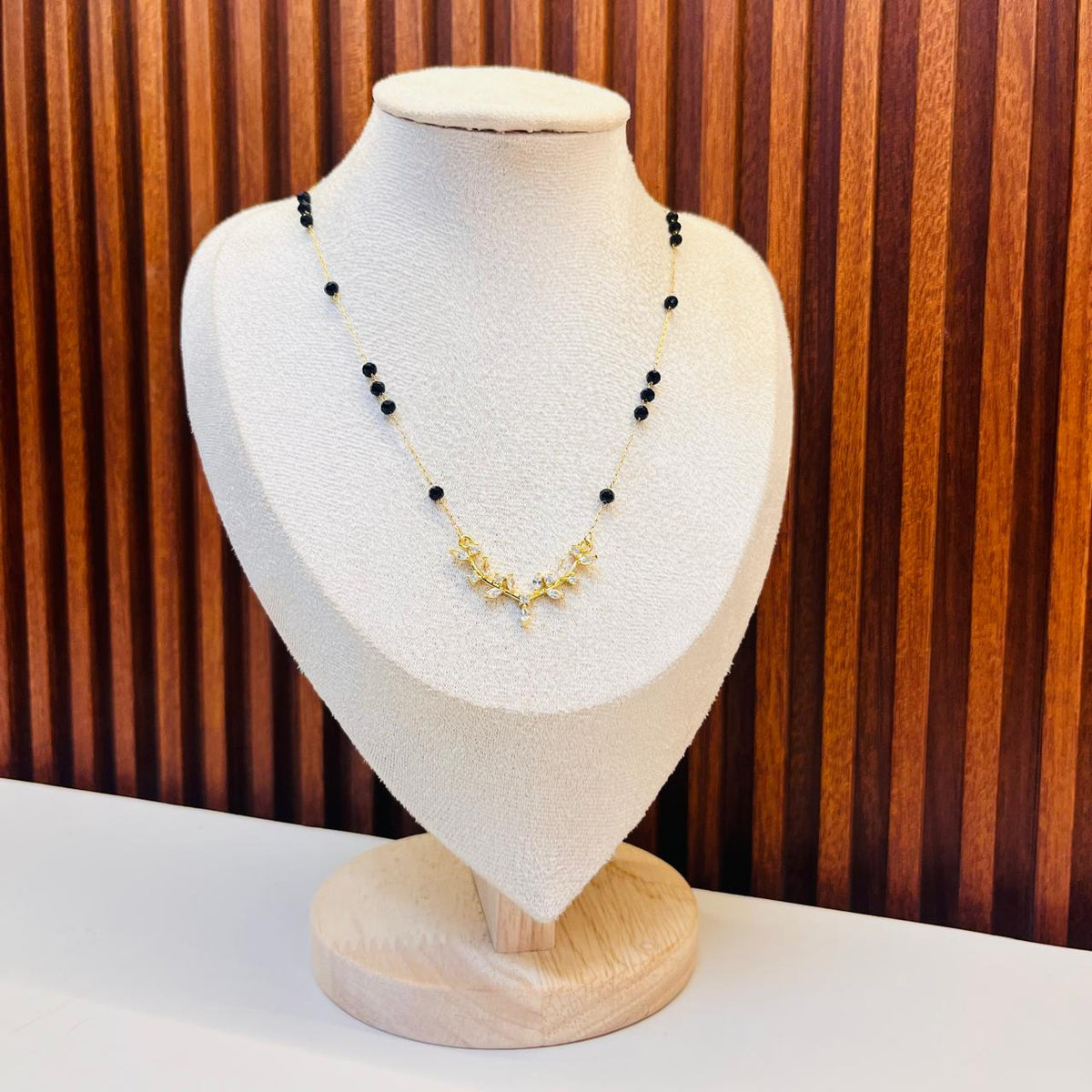 Small Black Beads Necklace