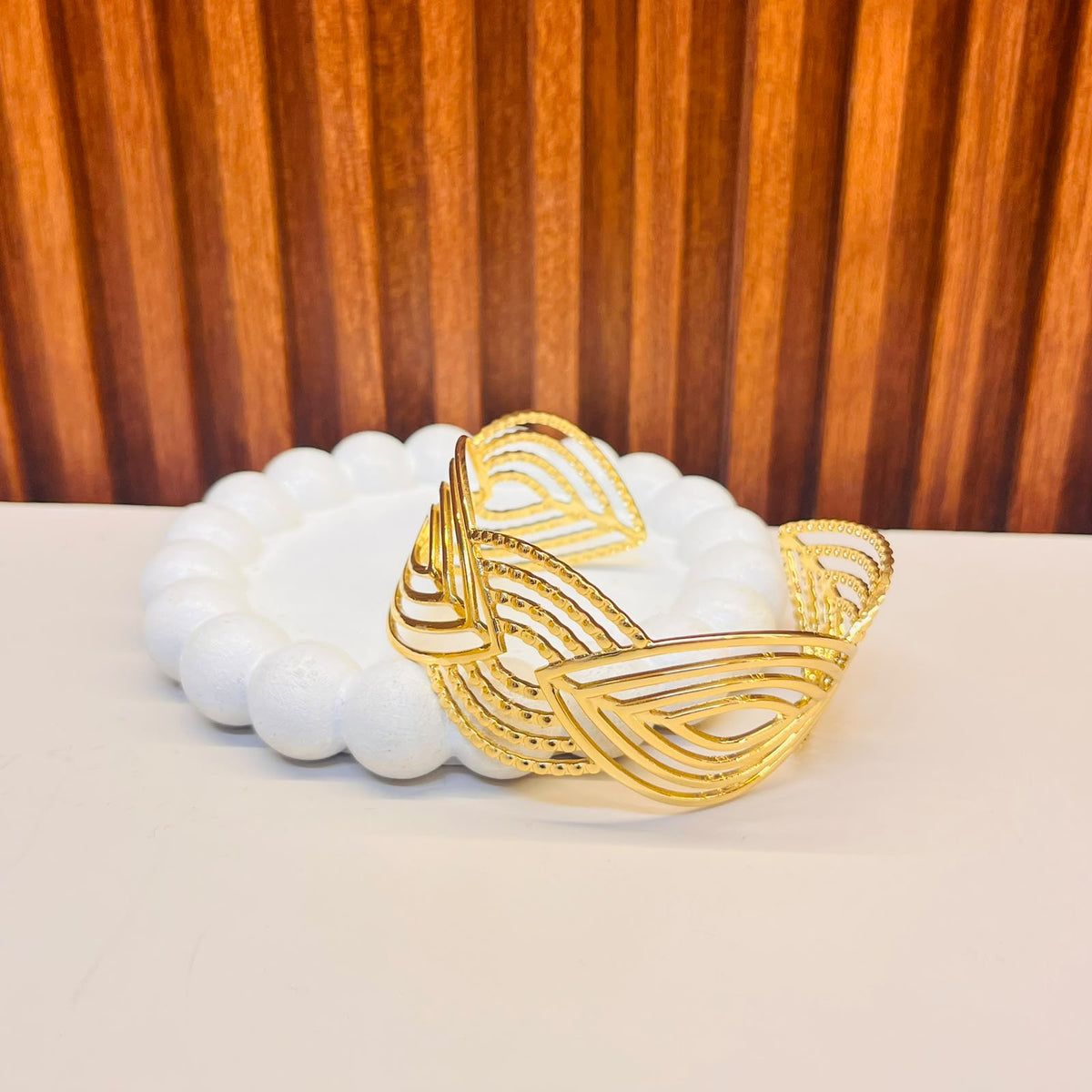 Golden Aura Cuff Bracelet