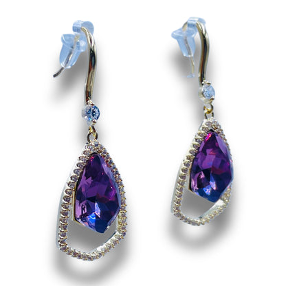 Violet Mist Drop Earrings