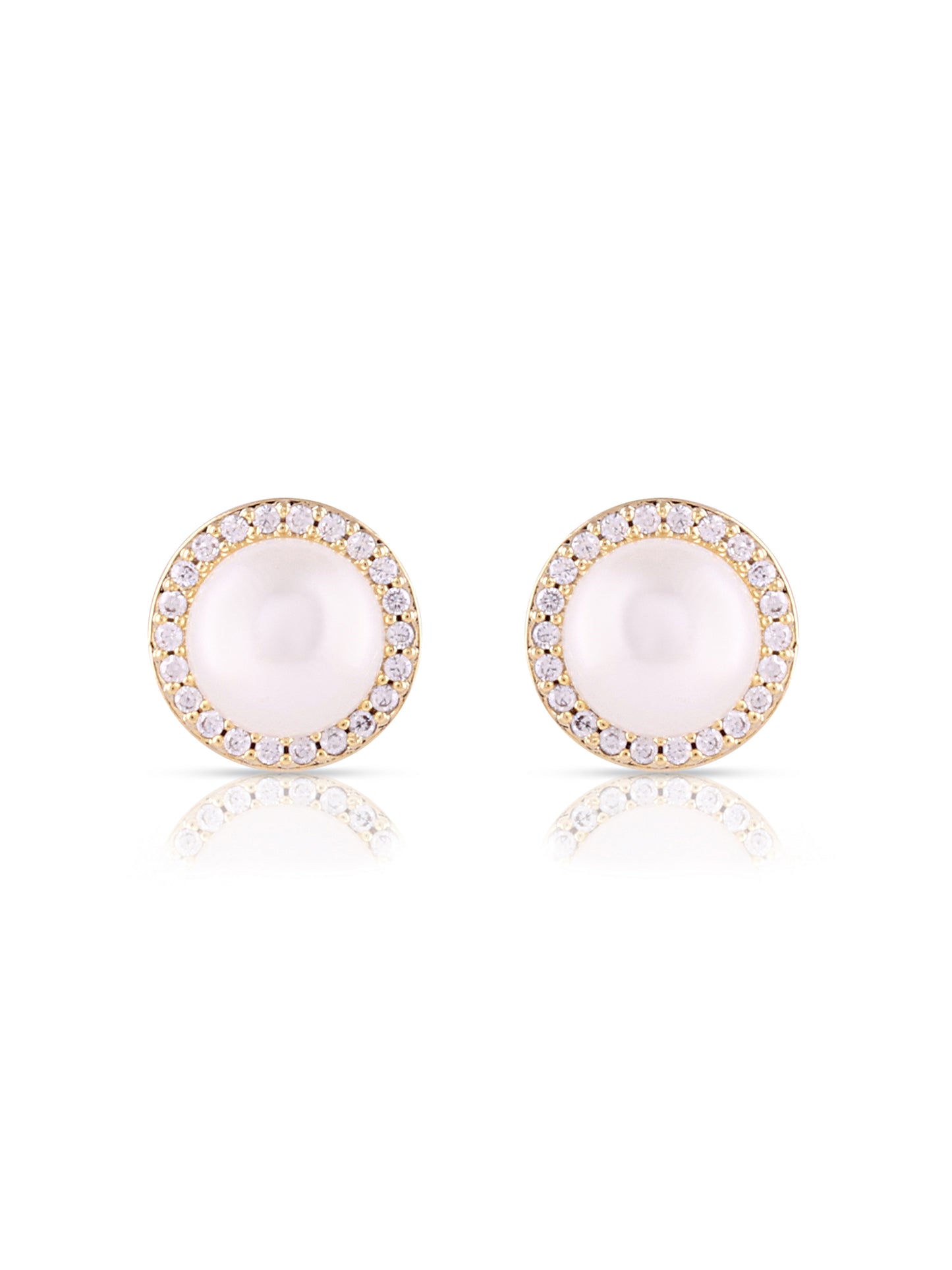 Pearl Halo Studs