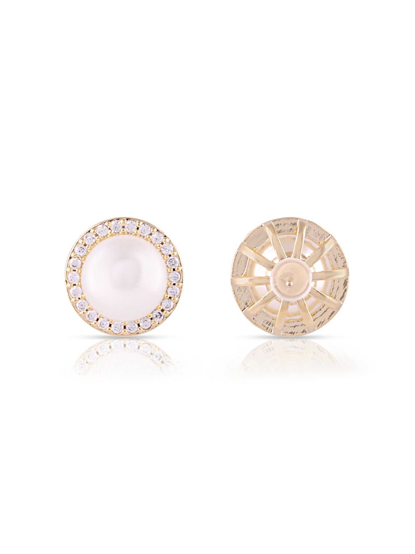Pearl Halo Studs