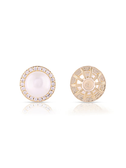 Pearl Halo Studs